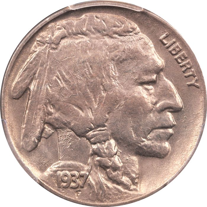 1937-D 3 Legs Buffalo Nickel (5c) Obverse Image