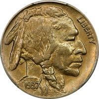 1937-D 3 Legs Buffalo Nickel (5c) Obverse Image