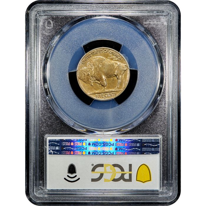 1937-D 3 Legs Buffalo Nickel (5c) Reverse Slab Image