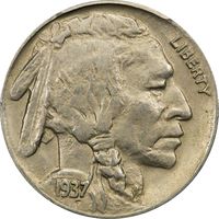 1937-D 3 Legs Buffalo Nickel (5c) Photo 3