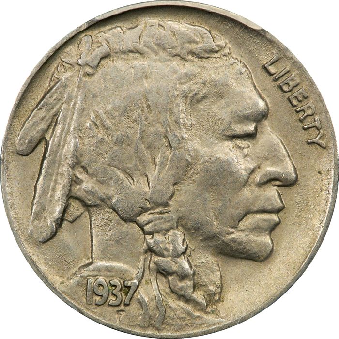 1937-D 3 Legs Buffalo Nickel (5c) Photo 3