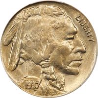 1937-D 3 Legs Buffalo Nickel (5c) Photo 3
