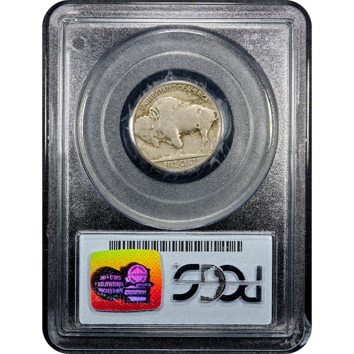 1937-D 3 Legs Buffalo Nickel (5c) Reverse Image