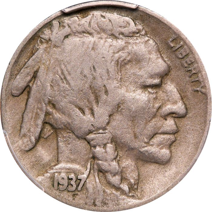 1937-D 3 Legs Buffalo Nickel (5c) Photo 3