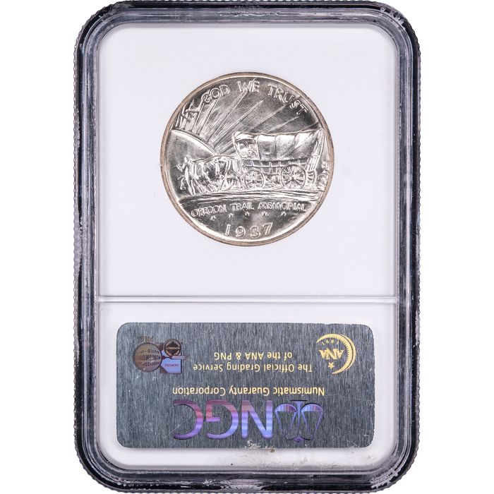 1937-D Oregon Commemorative Half Dollar (50c) Reverse Slab Image