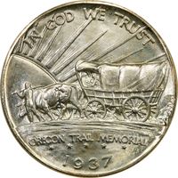 1937-D Oregon Commemorative Half Dollar (50c) Photo 4