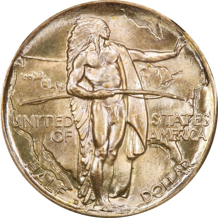 1937-D Oregon Commemorative Half Dollar (50c) Obverse Image