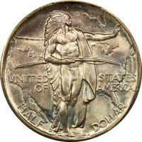 1937-D Oregon Commemorative Half Dollar (50c) Obverse Image