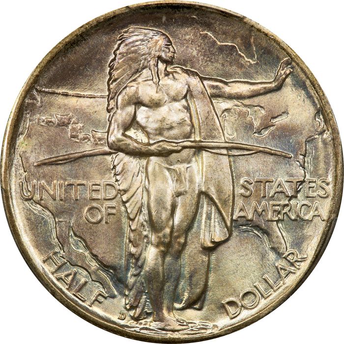 1937-D Oregon Commemorative Half Dollar (50c) Obverse Image