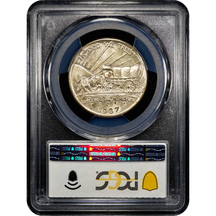 1937-D Oregon Commemorative Half Dollar (50c) Reverse Slab Image