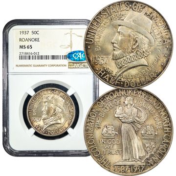 1937 Roanoke Commem Half Dollar (50c) Composite Image