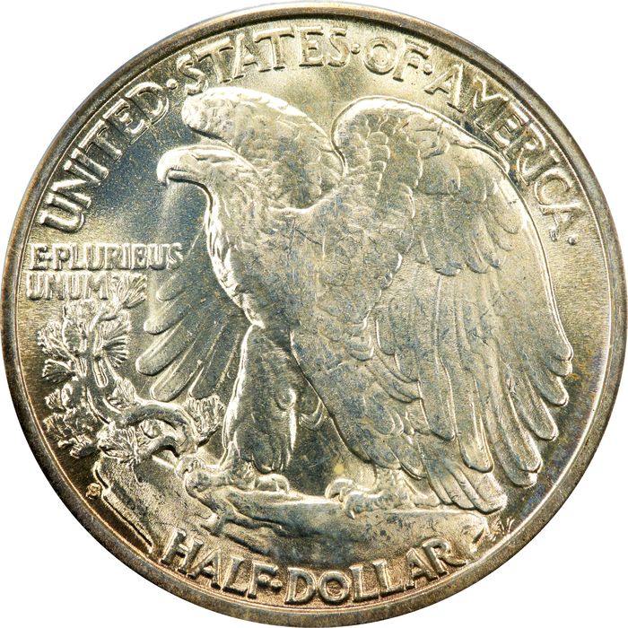 1937-S Walking Liberty Half Dollar (50c) OGH Reverse Image
