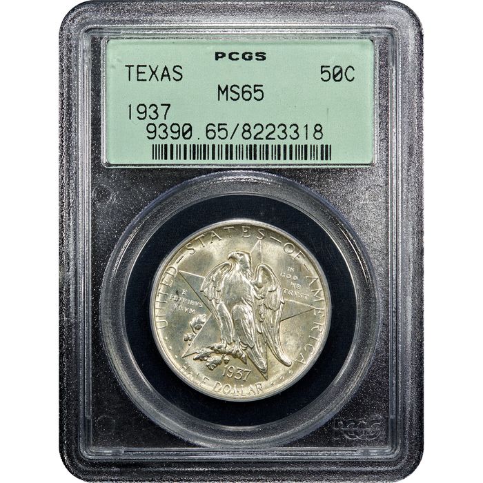 1937 Texas Commemorative Half Dollar (50c) OGH Obverse Image