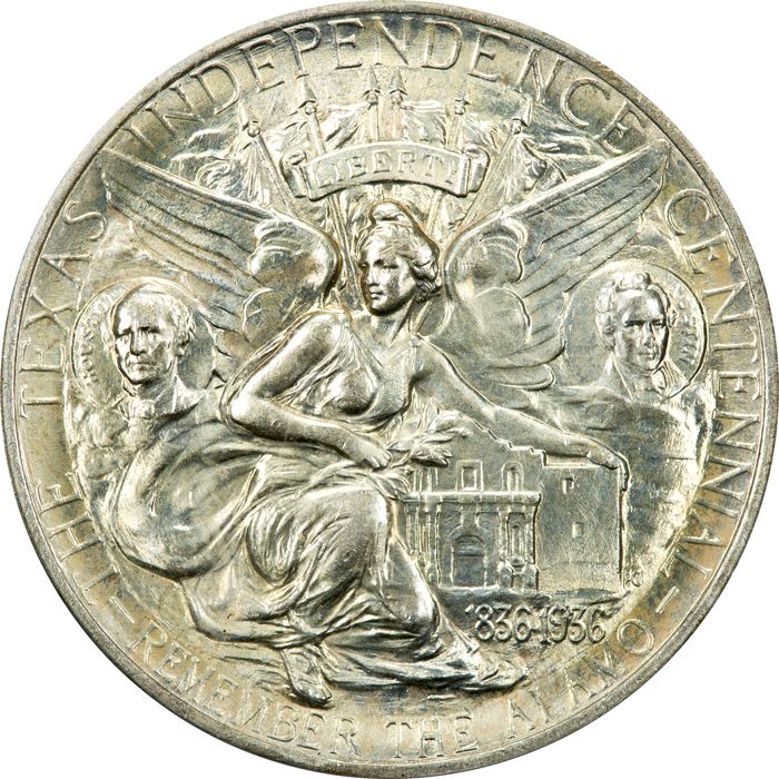 1937 Texas Commemorative Half Dollar (50c) OGH Photo 4