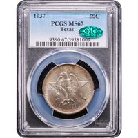 1937 Texas Commemorative Half Dollar (50c) Obverse Slab Image