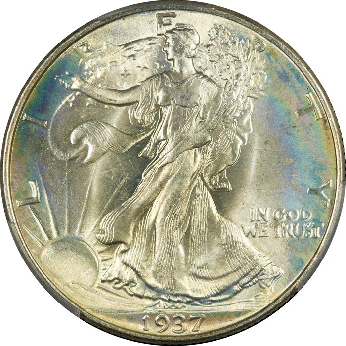 1937 Walking Liberty Half Dollar (50c) Photo 3