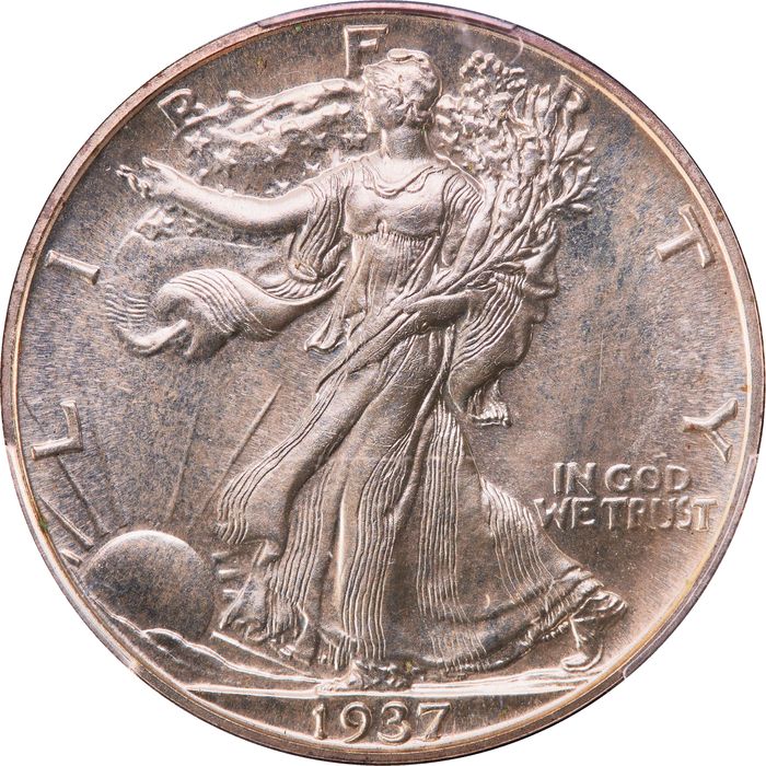 1937 Walking Liberty Half Dollar (50c) Photo 3