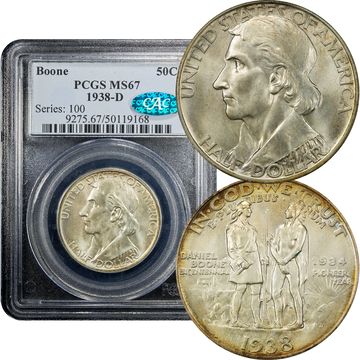 1938-D Boone Commem Half Dollar (50c) Composite Image