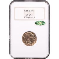 1938-D Buffalo Nickel (5c) Obverse Slab Image
