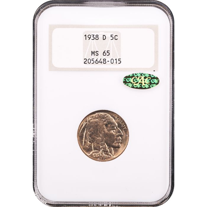 1938-D Buffalo Nickel (5c) Obverse Slab Image