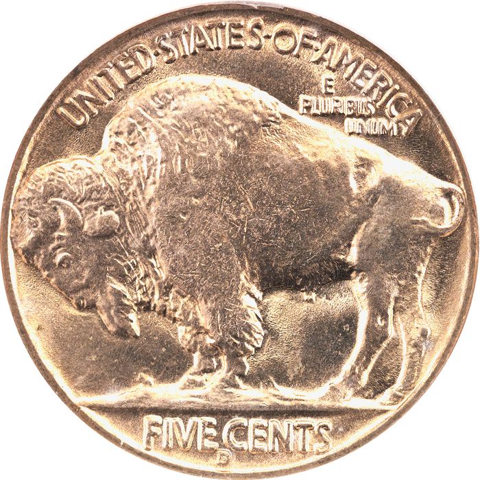 1938-D Buffalo Nickel (5c) Reverse Image