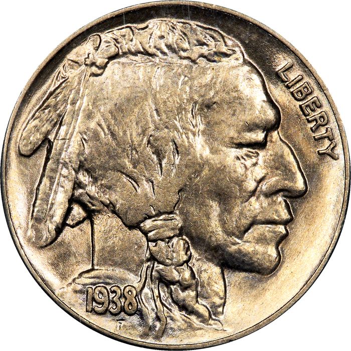 1938-D Buffalo Nickel (5c) Rattler Obverse Image
