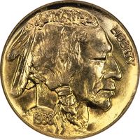1938-D Buffalo Nickel (5c) White Label Obverse Image