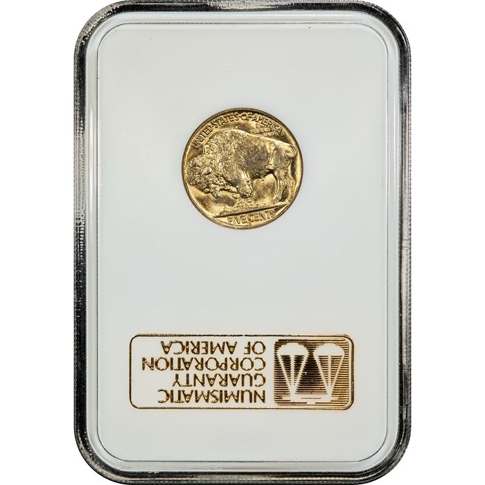 1938-D Buffalo Nickel (5c) White Label Reverse Slab Image