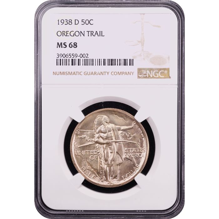 1938-D Oregon Commemorative Half Dollar (50c) Obverse Slab Image