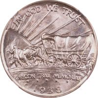 1938-D Oregon Commemorative Half Dollar (50c) Reverse Image
