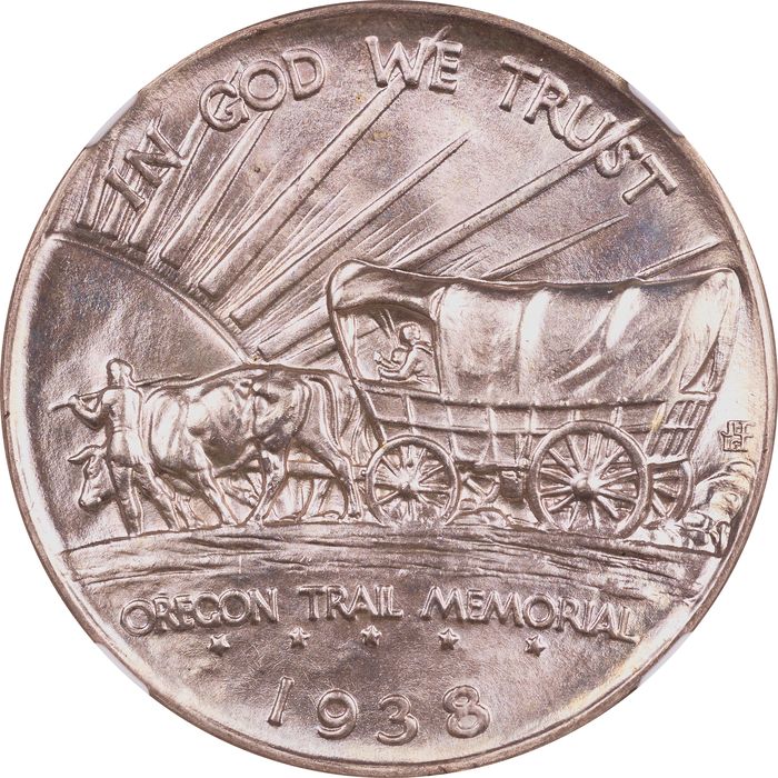 1938-D Oregon Commemorative Half Dollar (50c) Reverse Image