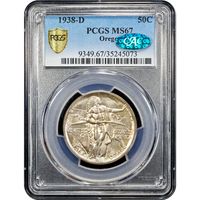 1938-D Oregon Commemorative Half Dollar (50c) Obverse Image