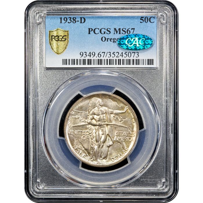 1938-D Oregon Commemorative Half Dollar (50c) Obverse Image