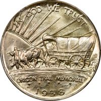 1938-D Oregon Commemorative Half Dollar (50c) Photo 4
