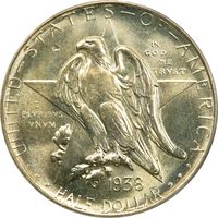 1938-D Texas Commemorative Half Dollar (50c) OGH Obverse Image