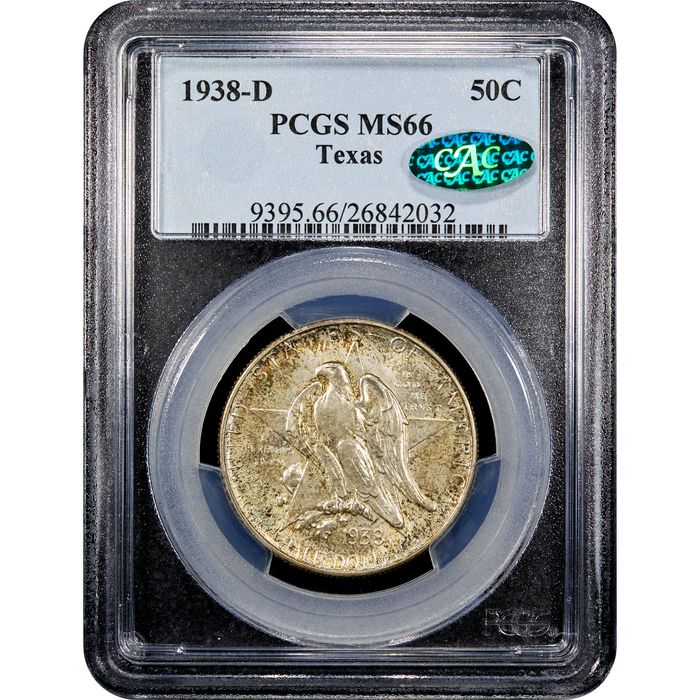 1938-D Texas Commemorative Half Dollar (50c) Obverse Slab Image