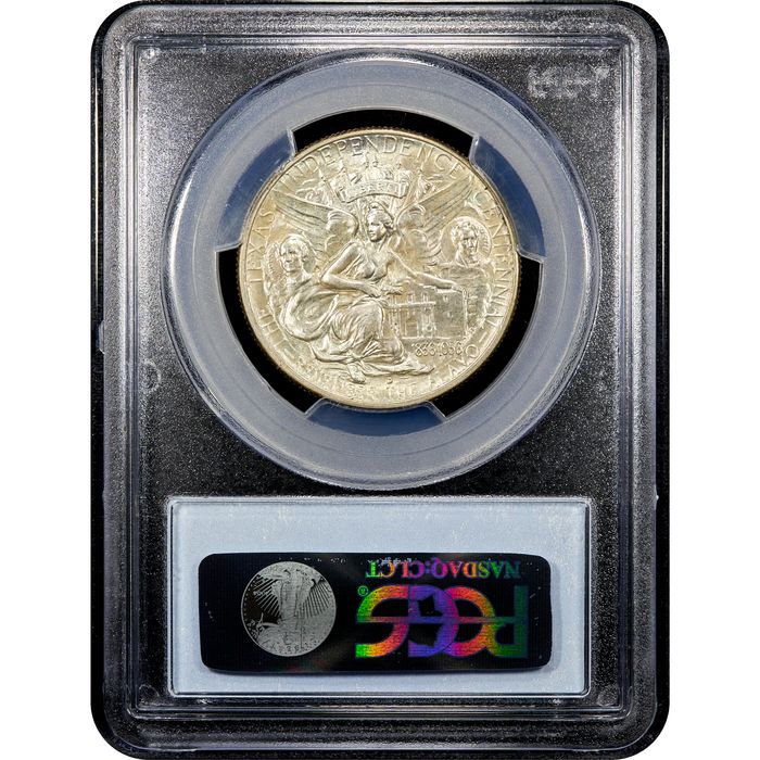 1938-D Texas Commemorative Half Dollar (50c) Reverse Slab Image