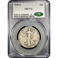 1938-D Walking Liberty Half Dollar (50c) Obverse Slab Image