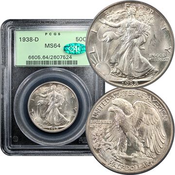 1938-D Walking Liberty Half Dollar (50c) OGH Composite Image