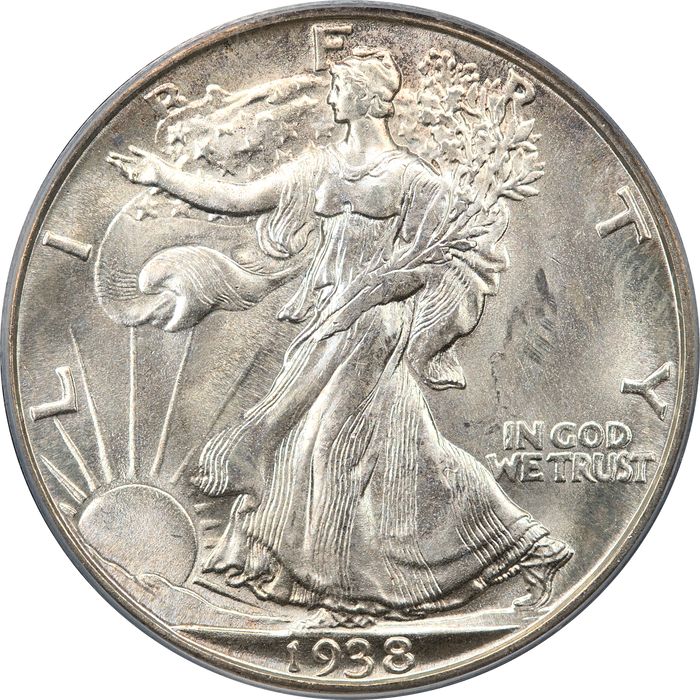 1938-D Walking Liberty Half Dollar (50c) OGH Obverse Image