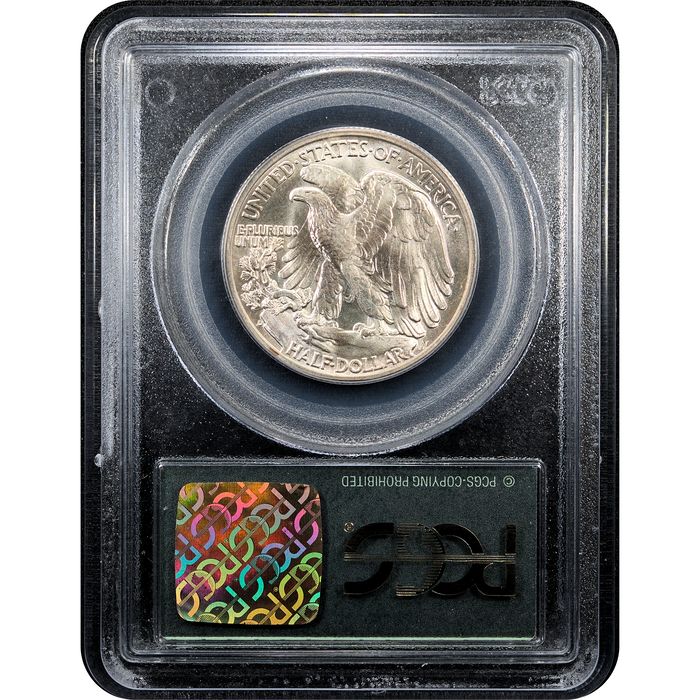 1938-D Walking Liberty Half Dollar (50c) OGH Reverse Slab Image