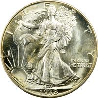 1938-D Walking Liberty Half Dollar (50c) Photo 3