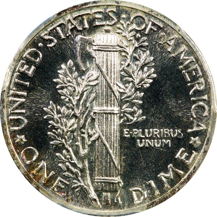 1938 Mercury Dime (10c) Reverse Image