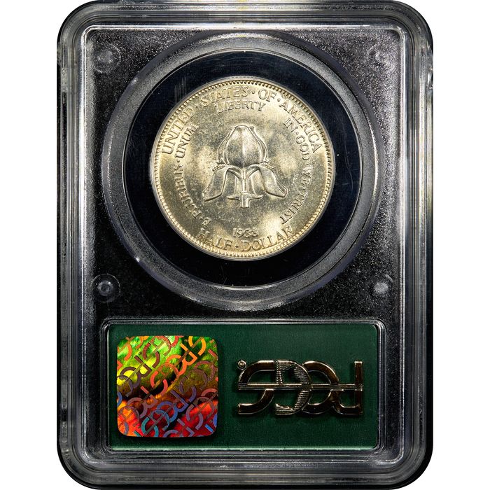 1938 New Rochelle Commemorative Half Dollar (50c) OGH Reverse Slab Image