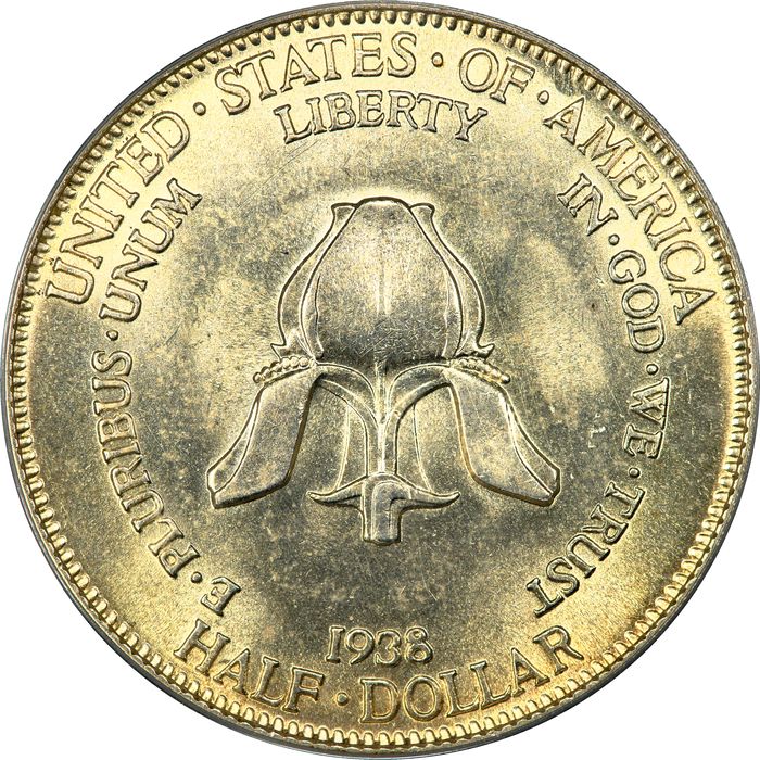 1938 New Rochelle Commemorative Half Dollar (50c) OGH Reverse Image