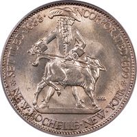 1938 New Rochelle Commemorative Half Dollar (50c) OGH Obverse Image