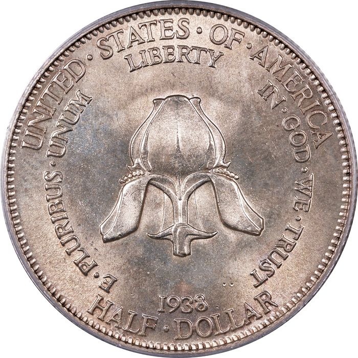 1938 New Rochelle Commemorative Half Dollar (50c) OGH Reverse Image