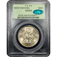 1938 New Rochelle Commemorative Half Dollar (50c) OGH Obverse Slab Image