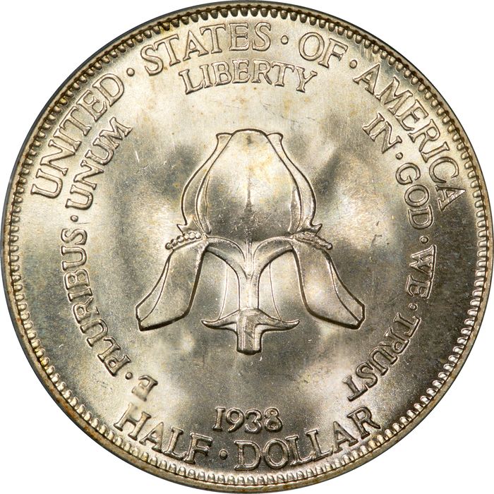 1938 New Rochelle Commemorative Half Dollar (50c) OGH Reverse Image