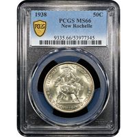 1938 New Rochelle Commemorative Half Dollar (50c) Obverse Slab Image